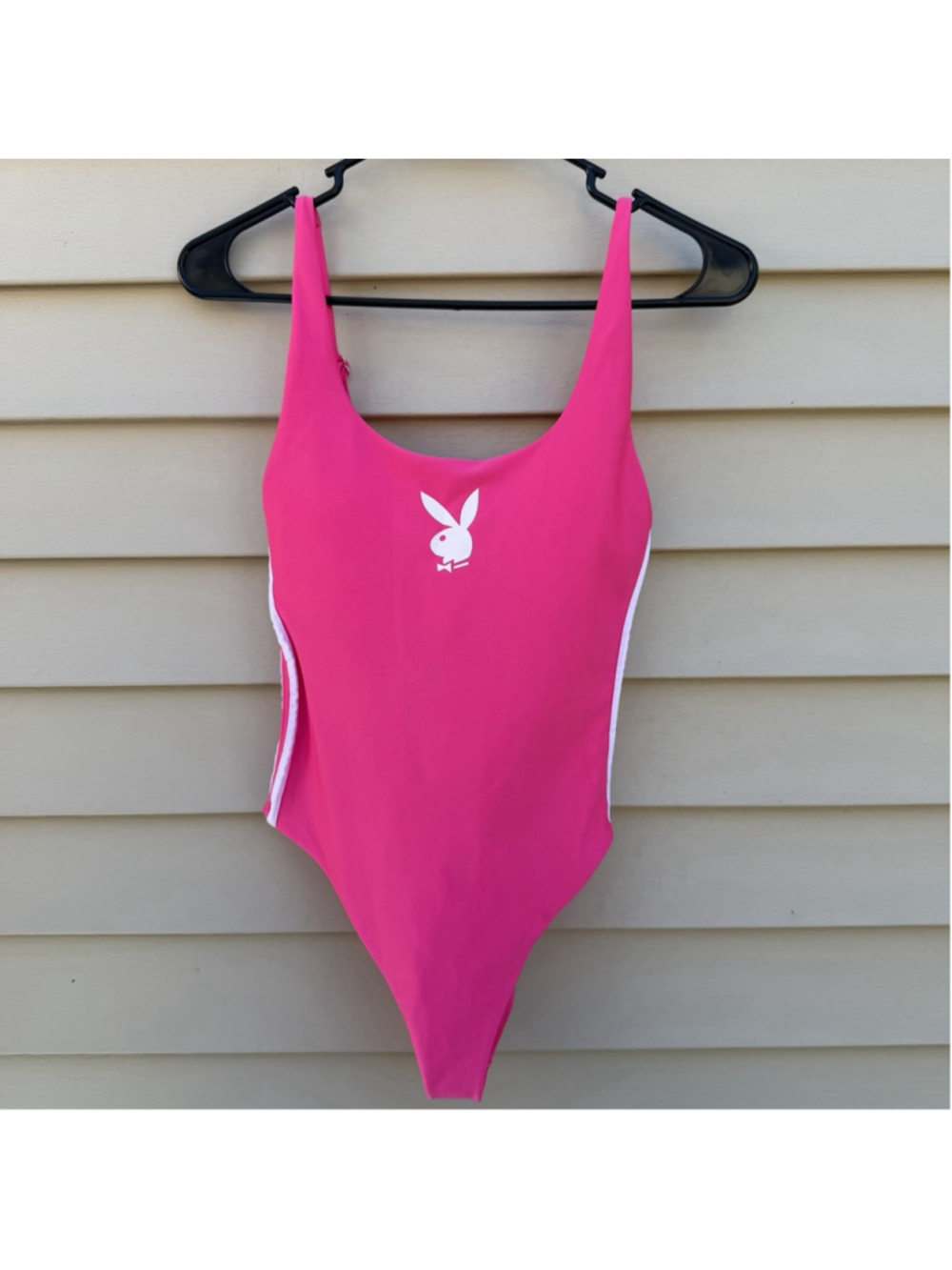 Playboy swimsuit Womens Small One Piece Pink Bunny Logo Padded